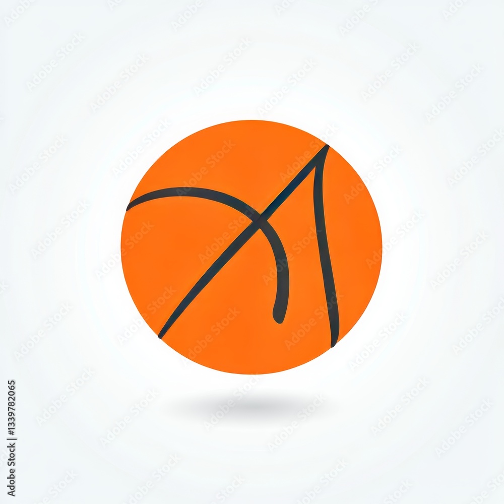 Fototapeta premium Basketball icon symbol, vector sign isolated.
