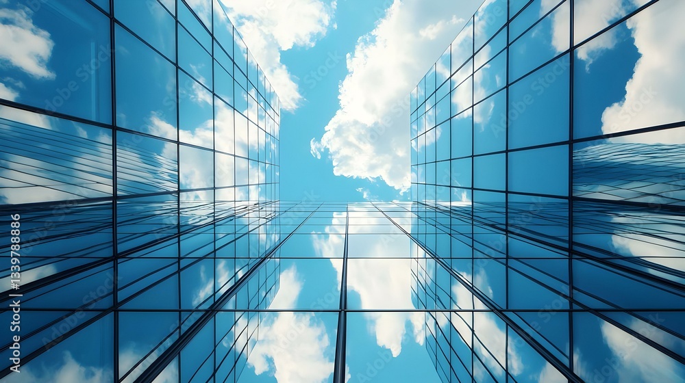modern office building with sky