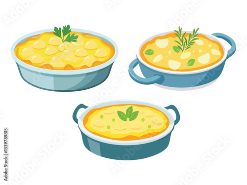 vector illustration of a Gratin Dauphinois