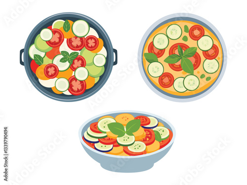 Vector illustration of a Ratatouille