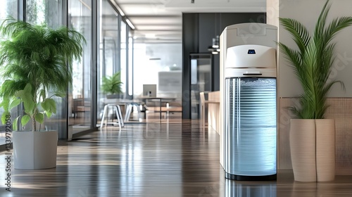 Obraz na płótnie Modern water cooler in stylish office interior w salonie