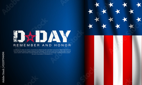D-Day Normandy Landings June 06 Background Design illustration
