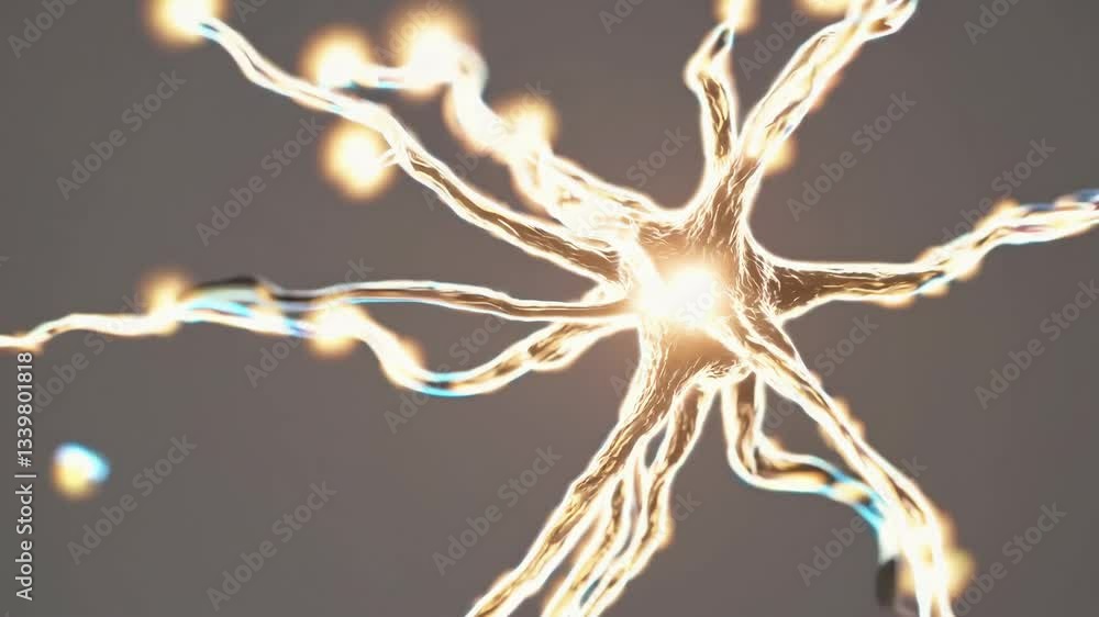 Dynamic neural network activation: energetic brain cell transmission in motion