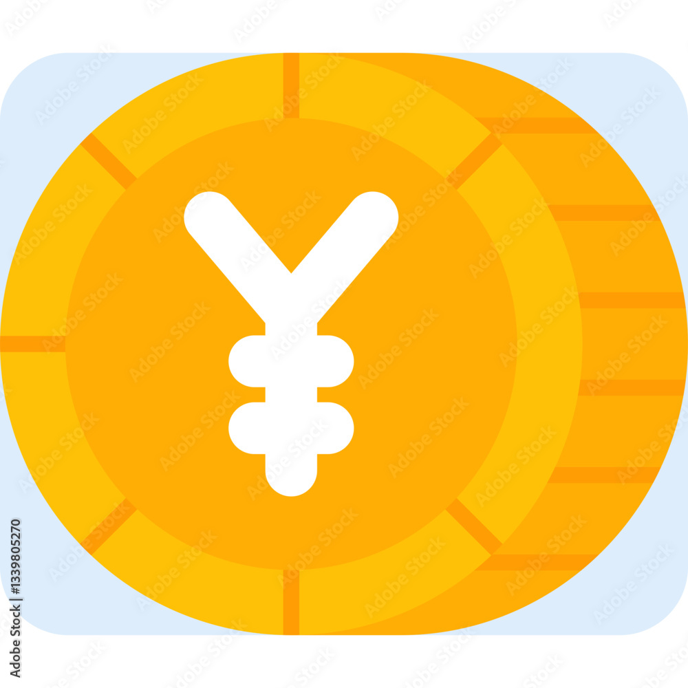 Fototapeta premium Yen Icon Vector Element