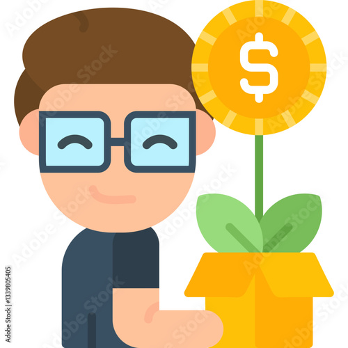 Growth Icon Vector Element