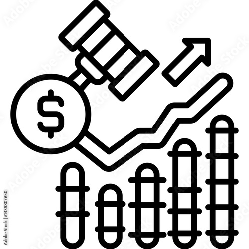 Auction Icon Vector Element