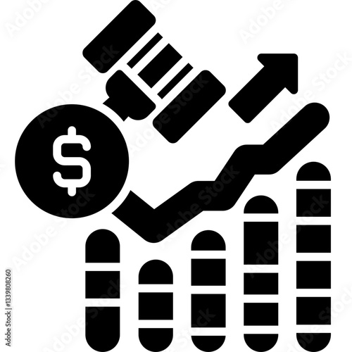Auction Icon Vector Element
