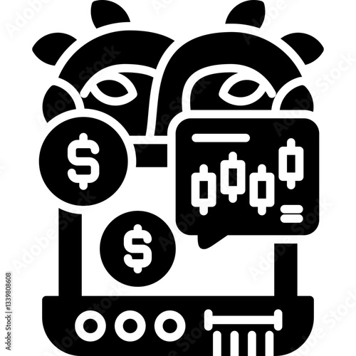 Economic Crisis Icon Vector Element