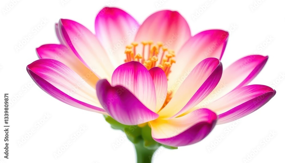 A single, vibrant flower, petals fully open, isolated on pure white , photography, vibrant A single, vibrant flower, petals fully open, isolated on pure white , photography, vibrant