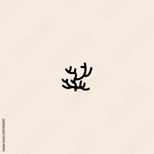 Coral icon flat vector design. 