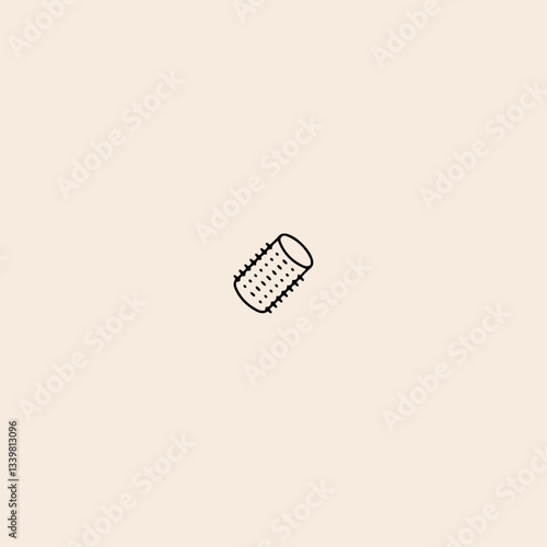 Hair Roll icon flat vector design. 