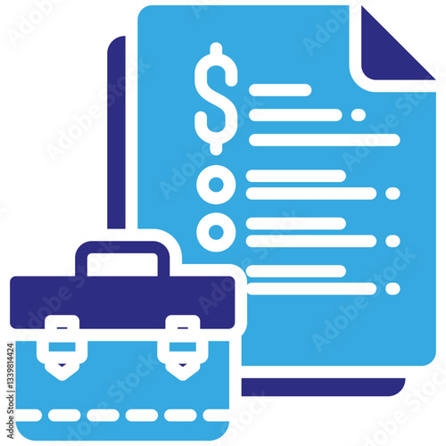 Job Offer icon in Glyph Dual Color Style. Simple Vector Design. Simple Vector Glyph Icon