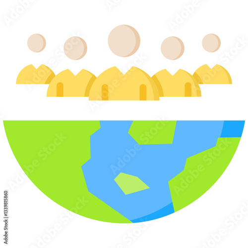 Population icon in Flat Color Style. Simple Vector Design. Simple Vector Flat Icon