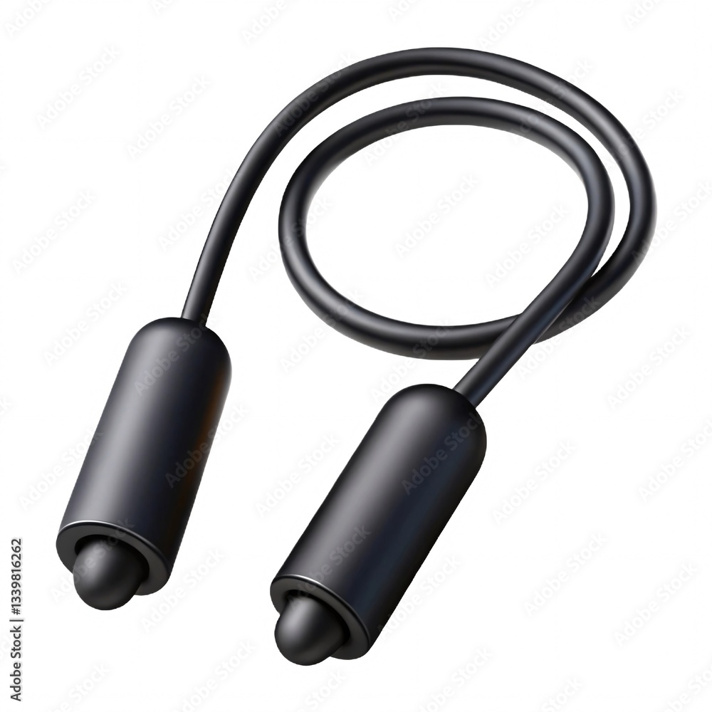 Black Silhouette Jump Rope Fitness Equipment Illustration Black Silhouette Jump Rope Fitness Equipment Illustration
