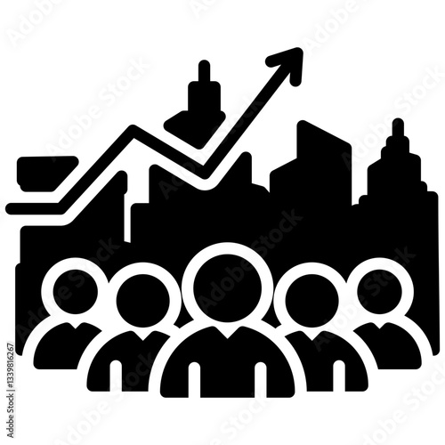 Overpopulation icon in Glyph Style. Simple Vector Design. Simple Vector Glyph Icon