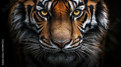 Wallpaper Mural A detailed and intense close up of a tigers face Torontodigital.ca