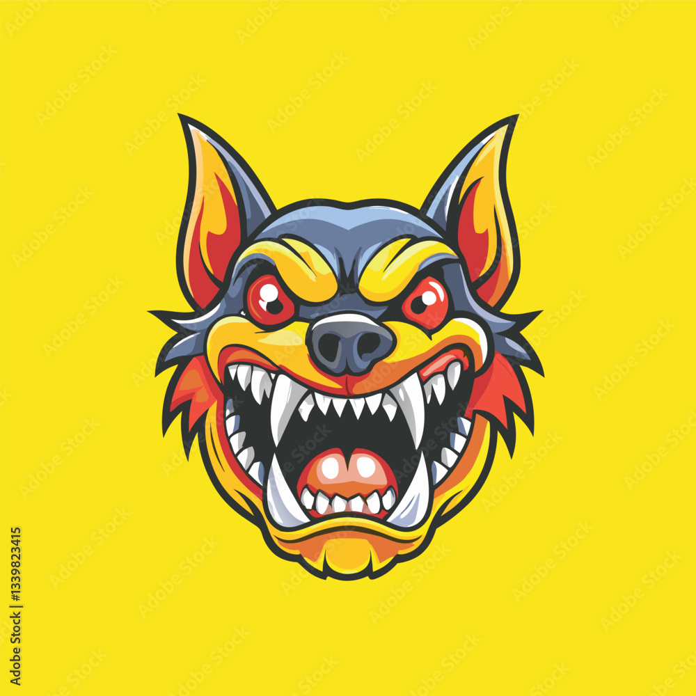 Fototapeta premium angry cartoon zombie