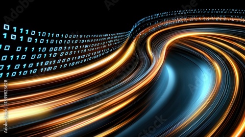 An abstract depiction of data transmission in digital formats