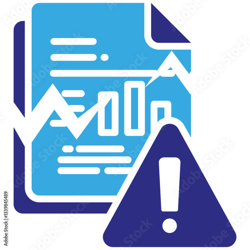 Corrupted file icon in Glyph Dual Color Style. Simple Vector Design. Simple Vector Glyph Icon