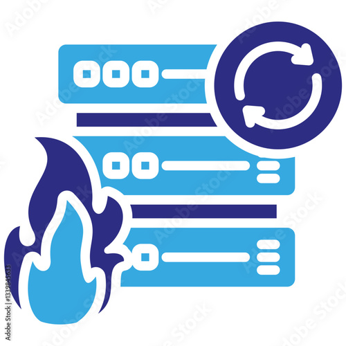 Data recovery icon in Glyph Dual Color Style. Simple Vector Design. Simple Vector Glyph Icon
