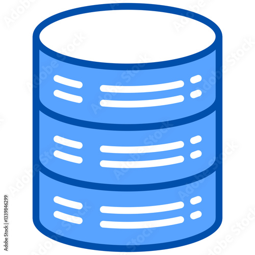 Server icon in Blue Color Style. Simple Vector Design. Simple Vector Flat Icon