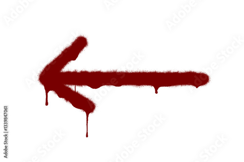Obraz na plátně red spraypainted arrow