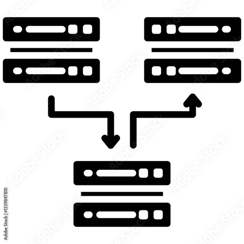 Integrated system icon in Glyph Style. Simple Vector Design. Simple Vector Glyph Icon