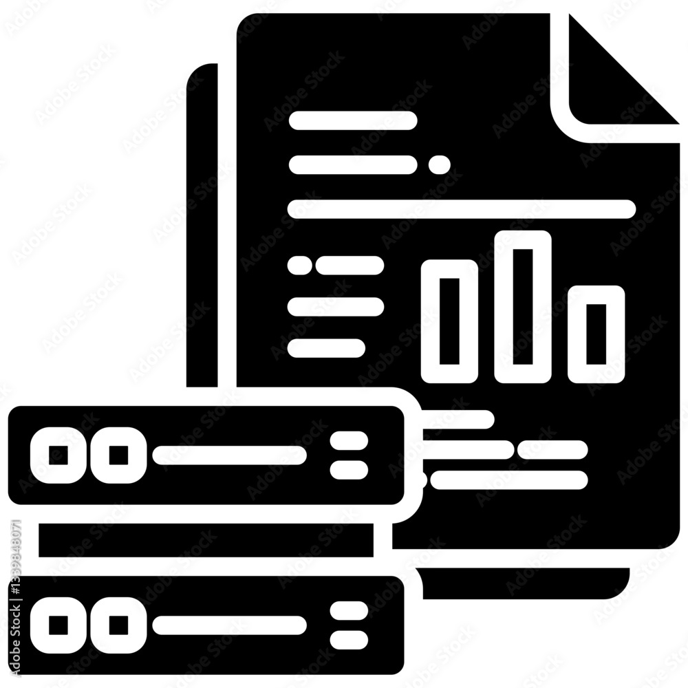 Big data icon in Glyph Style. Simple Vector Design. Simple Vector Glyph Icon Big data icon in Glyph Style. Simple Vector Design. Simple Vector Glyph Icon