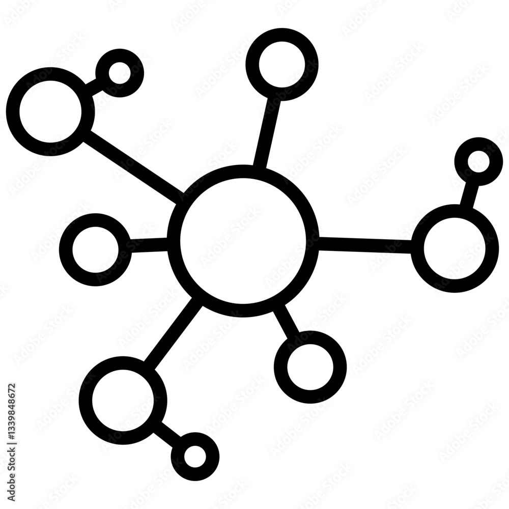 Networking icon in Outline Style. Simple Vector Design. Simple Vector Outline Icon Networking icon in Outline Style. Simple Vector Design. Simple Vector Outline Icon