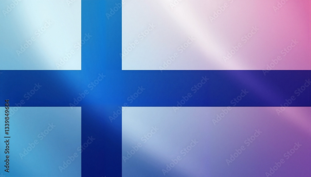 Naklejka premium Gradient Finland flag design with modern textures, national symbolism