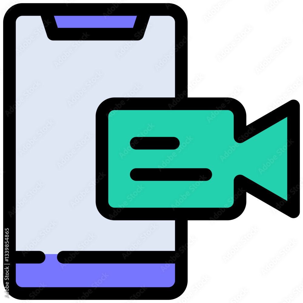 Video call icon for website, application, printing, document, poster design, etc Video call icon for website, application, printing, document, poster design, etc