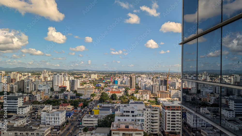 Naklejka premium Aerial view of Santo Domingo in 2025