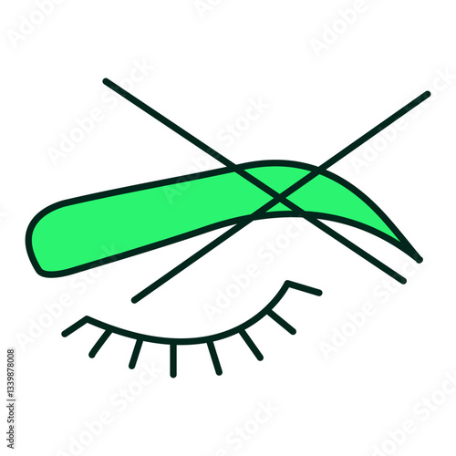 Eyebrow Threading Icon – Facial Grooming, Beauty Care, Personal Hygiene, Editable Stroke