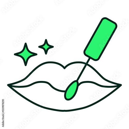 Lip Tint Icon – Makeup Routine, Beauty Product, Personal Care, Editable Stroke