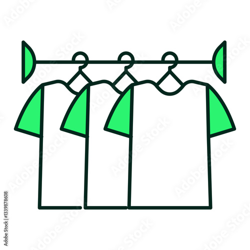 Wardrobe Haul and Organization Icon – Closet Organization, Fashion Care, Editable Stroke