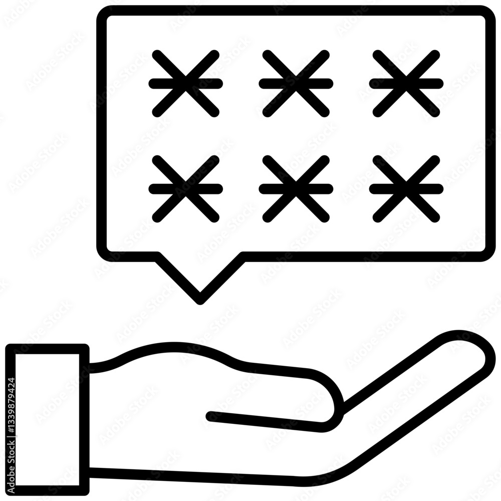 Access icon for website, application, printing, document, poster design, etc