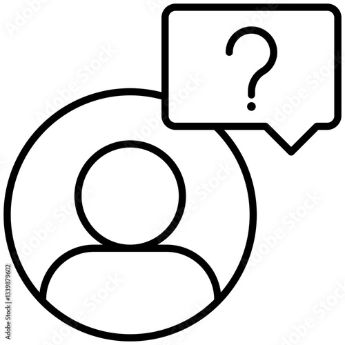 Question icon for website, application, printing, document, poster design, etc