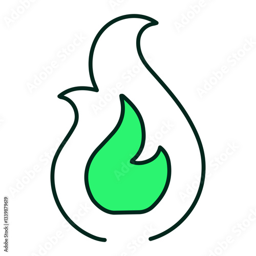 Kcal Icon – Calorie Count, Energy Value, Nutrition Label, Editable Stroke