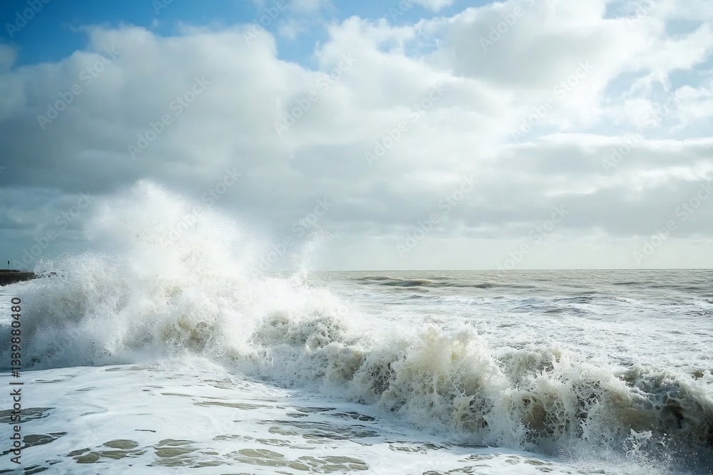 A dramatic coastline with A dramatic coastline with