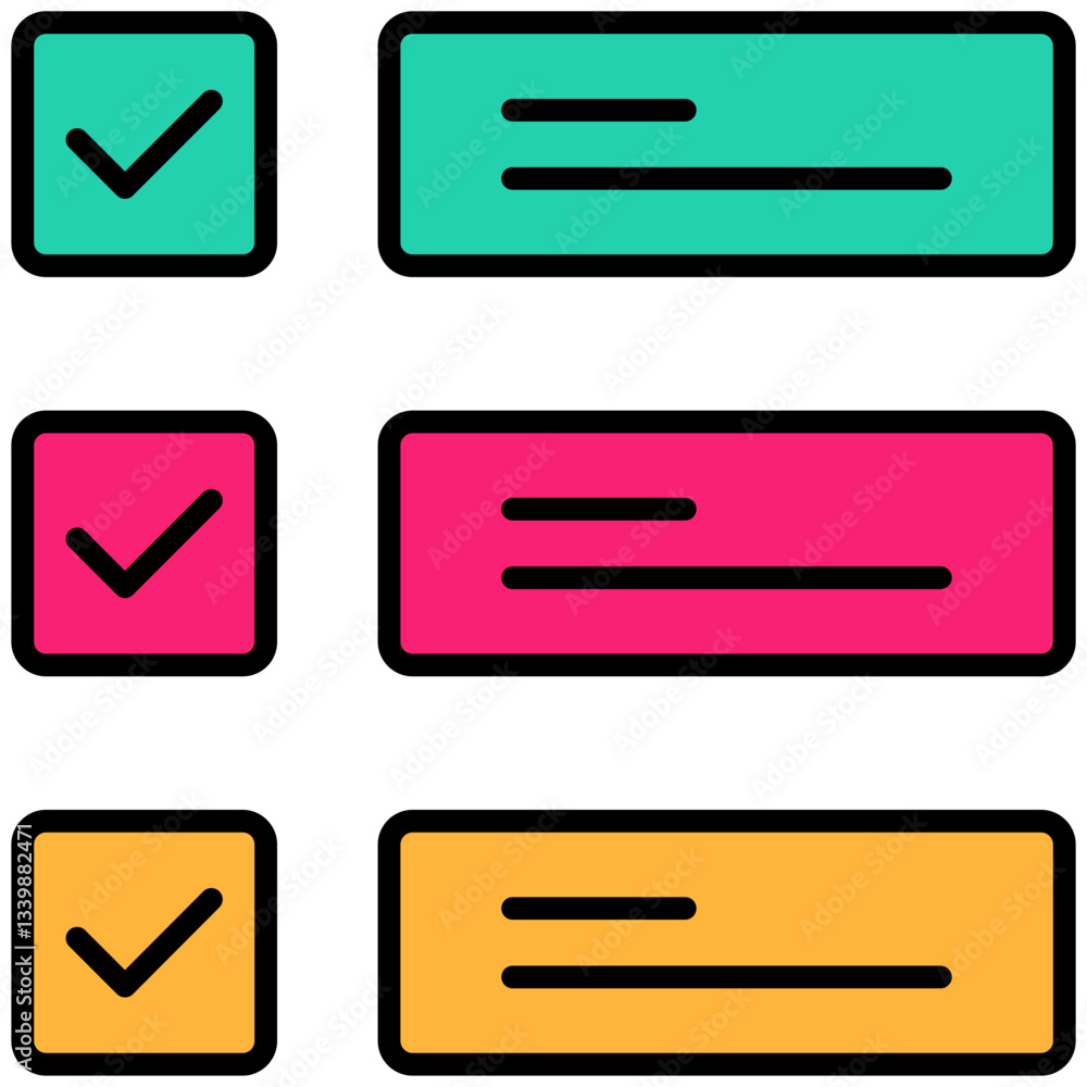 Task icon for website, application, printing, document, poster design, etc Task icon for website, application, printing, document, poster design, etc