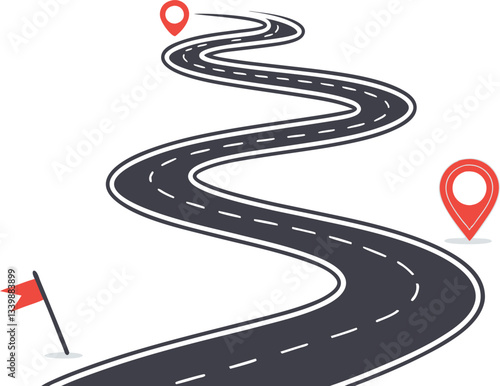 Journey Through the Path: A Winding Road Infographic