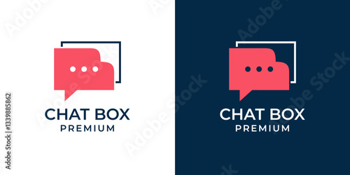 Chat box logo design vector template. Vector logo for chat box usable for app, internet, business, technology, education. Chat talk logo design in modern creative minimalist style.