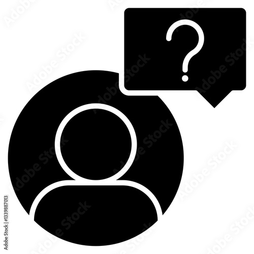 Question icon for website, application, printing, document, poster design, etc