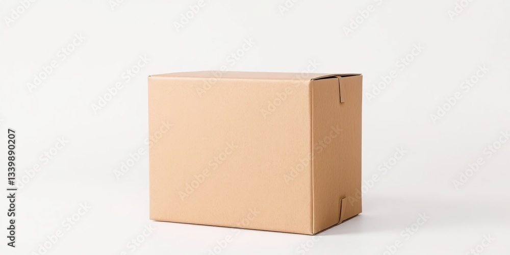 Cardboard Box Mockup for Shipping, Blank Space for Design Cardboard Box Mockup for Shipping, Blank Space for Design