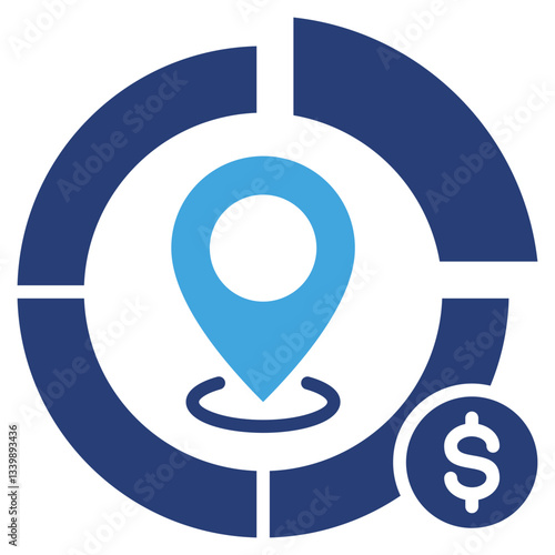 Market Positioning Two Color Icon