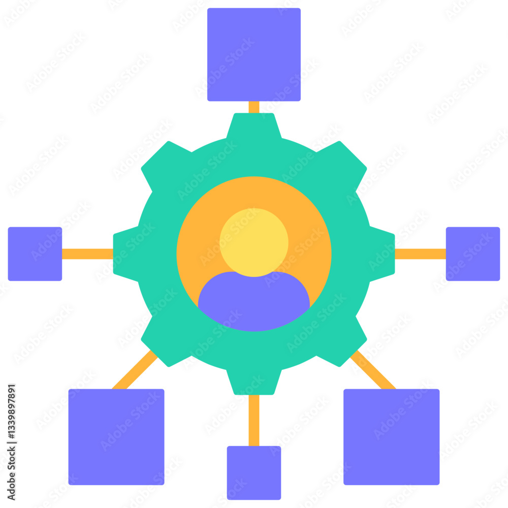 Organization icon for website, application, printing, document, poster design, etc