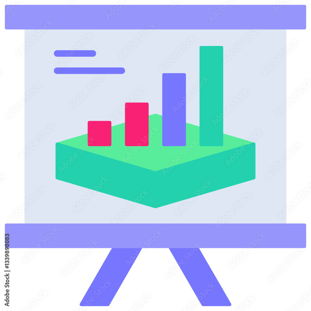 Presentation icon for website, application, printing, document, poster design, etc Presentation icon for website, application, printing, document, poster design, etc
