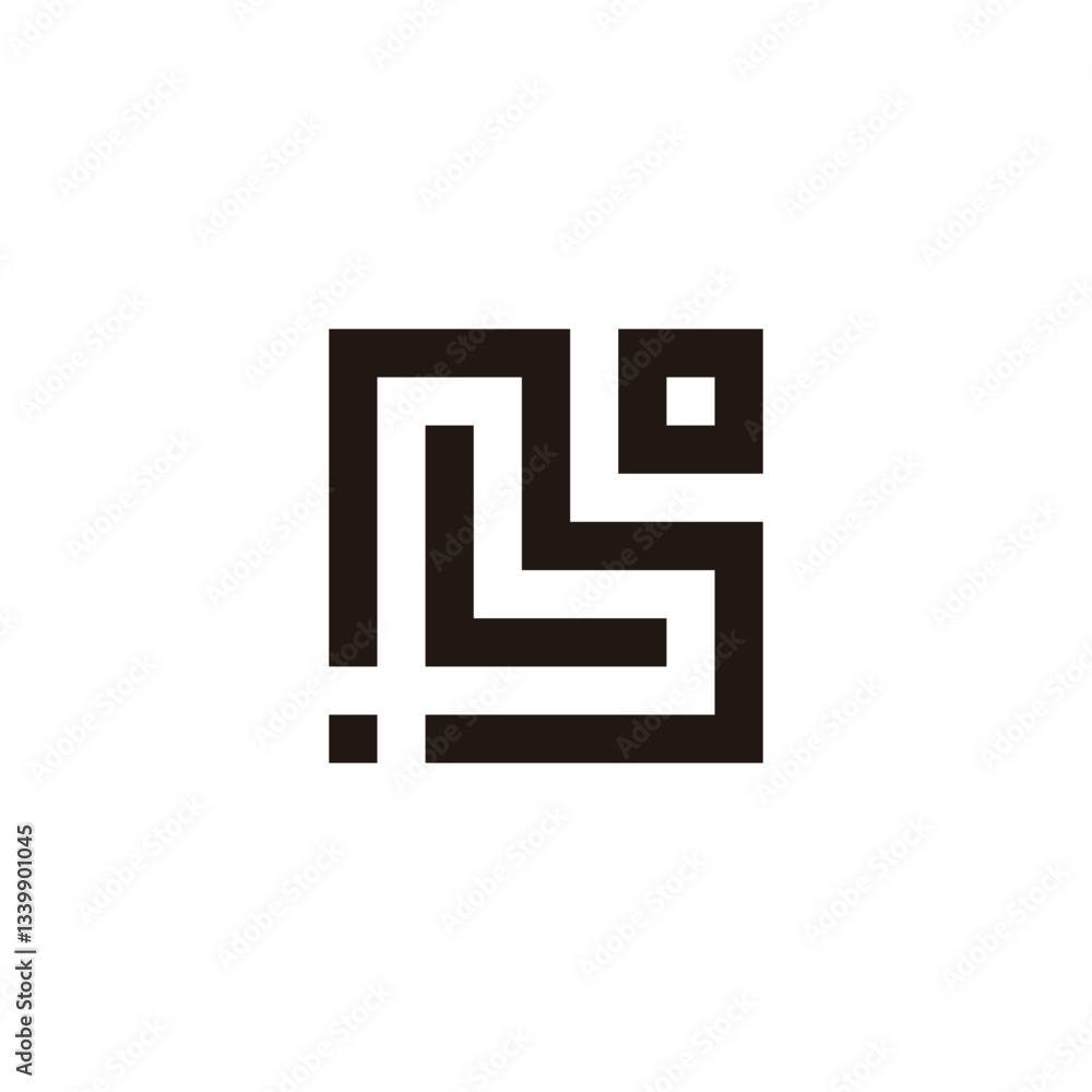 Letter M, L and o dot geometric symbol simple logo vector Letter M, L and o dot geometric symbol simple logo vector