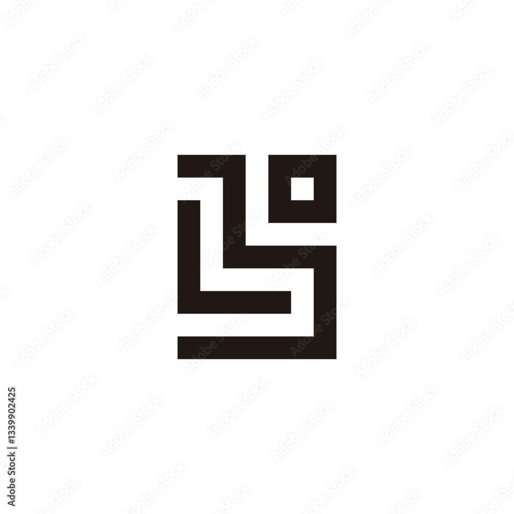 Letter Lbo square geometric symbol simple logo vector Letter Lbo square geometric symbol simple logo vector