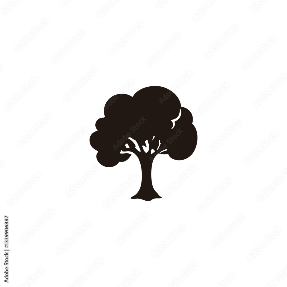 Tree, apple geometric symbol simple logo vector Tree, apple geometric symbol simple logo vector